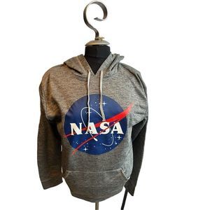 Wear Code Shirt Medium NASA Graphic Hoodie Gray Space Galaxy Rockets Sz M